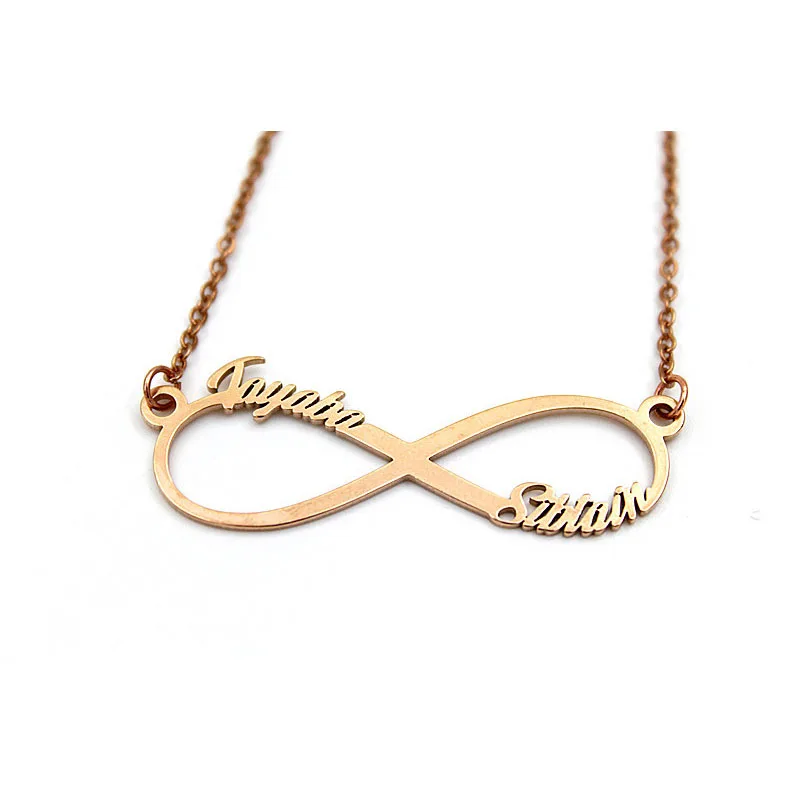 Женское ювелирное романтическое индивидуальное бесконечное ожерелье с именем