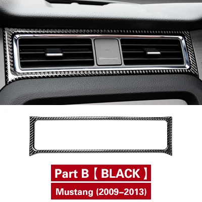 Part B Black Для Ford Mustang 2009-2013 Автомобильные наклейки из углеродного волокна приборная панель внутренняя отделка Литые декоративные полосы - Название цвета: Part B Black