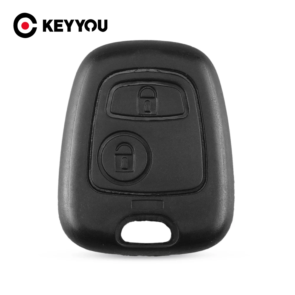 

KEYYOU 20X Key Shell For Peugeot 107 207 307 407 406 806 For Citroen C1 C2 C3 C5 Picasso Berlingo Saxo 2 Button Remote Key Case