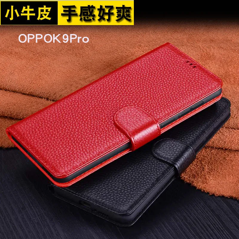 new luxury genuine leather phone cover for oppo k9 pro kickstand holster case for oppo k9 pro phone cases protective full funda free global shipping
