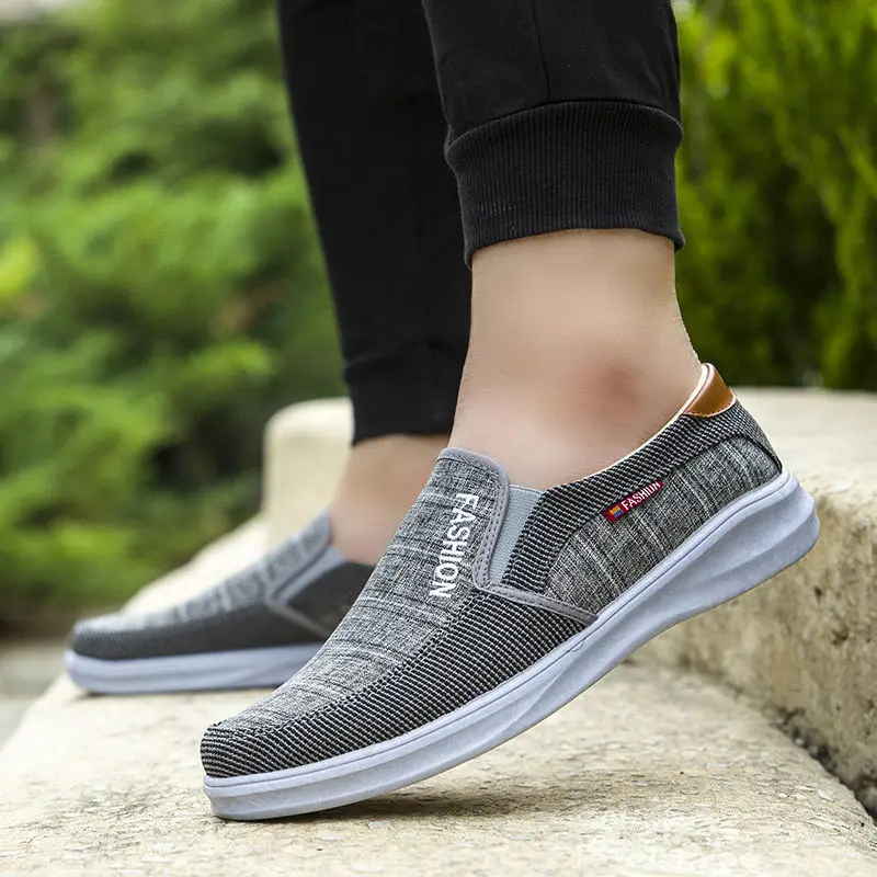Marlisasa Zapatos Hombre Мужская модная Высококачественная Нескользящая серая парусиновая