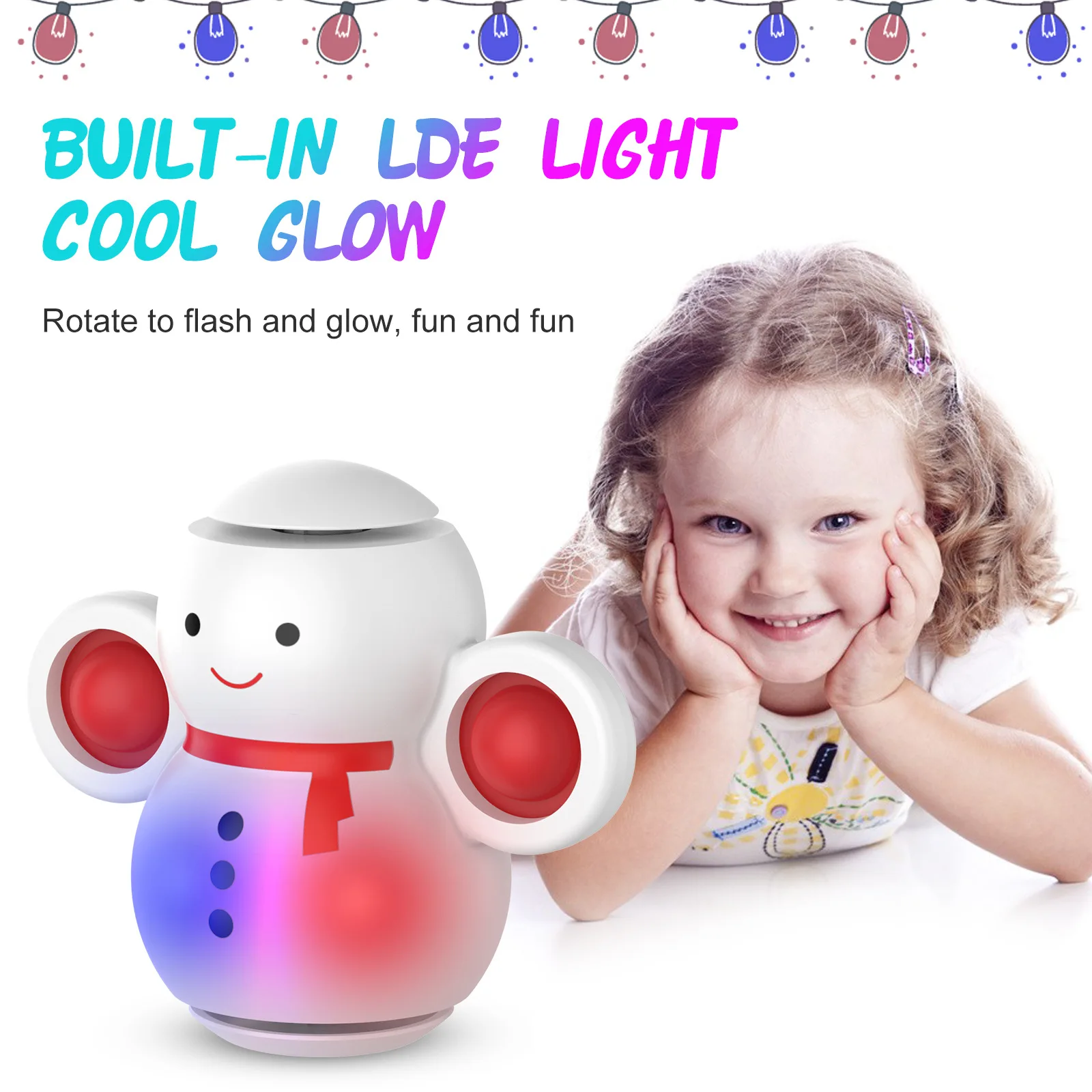 

Popit Rotate Bubble Game Christmas Toy Push Bubble Stress Relief Spinning Spinner Top Doll for Kids Christmas Gifts for Children