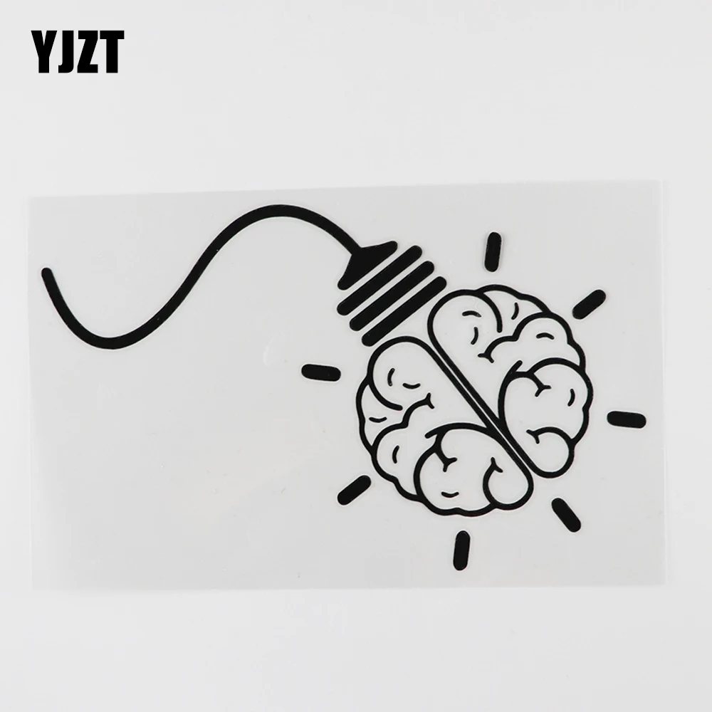 YJZT 17 2 см × 10 7 креативная Виниловая наклейка с лампочками Brain Idea