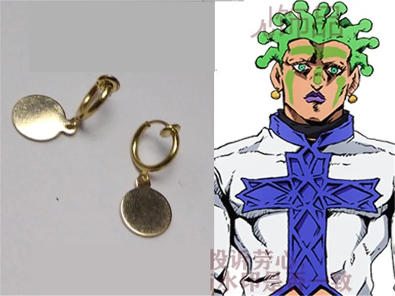 1 пара JoJos невероятное приключение Косплэй кисибэ Рохан металла серьги-гвоздики Kakyoin Нориаки вишня серьги в форме пера ювелирных изделий