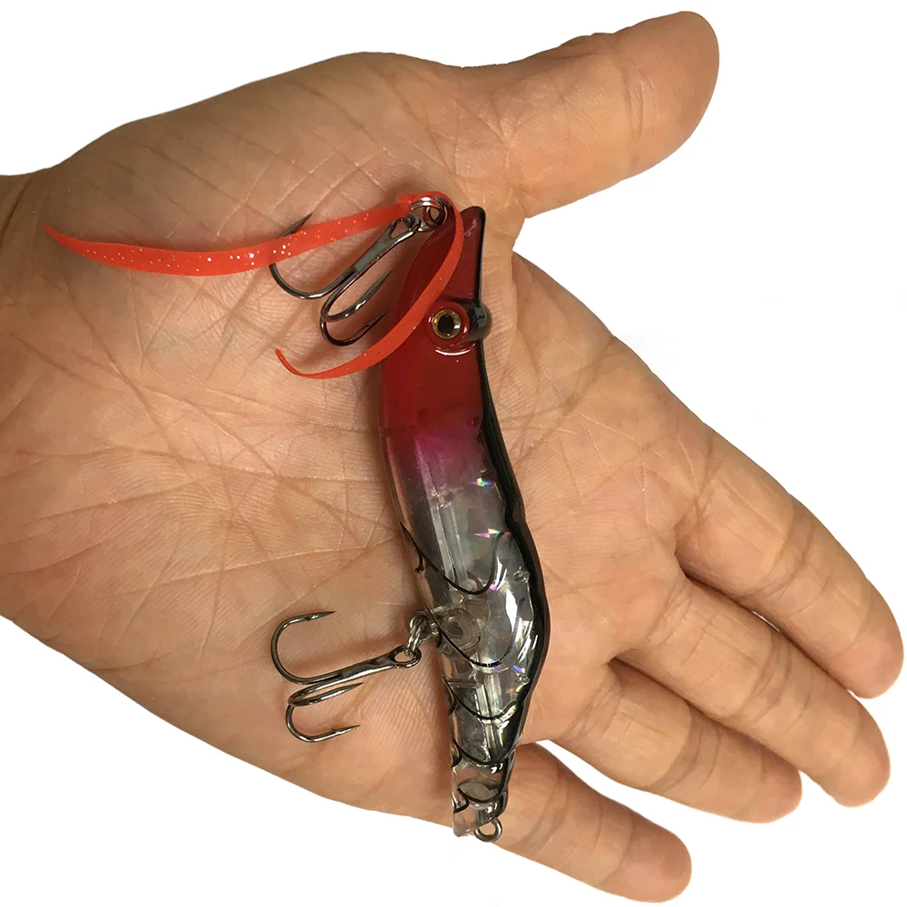 

Lots of 10pcs 15g 8cm Shrimp Vibration Sinking Hard Fishing Lures w/ PVC Box