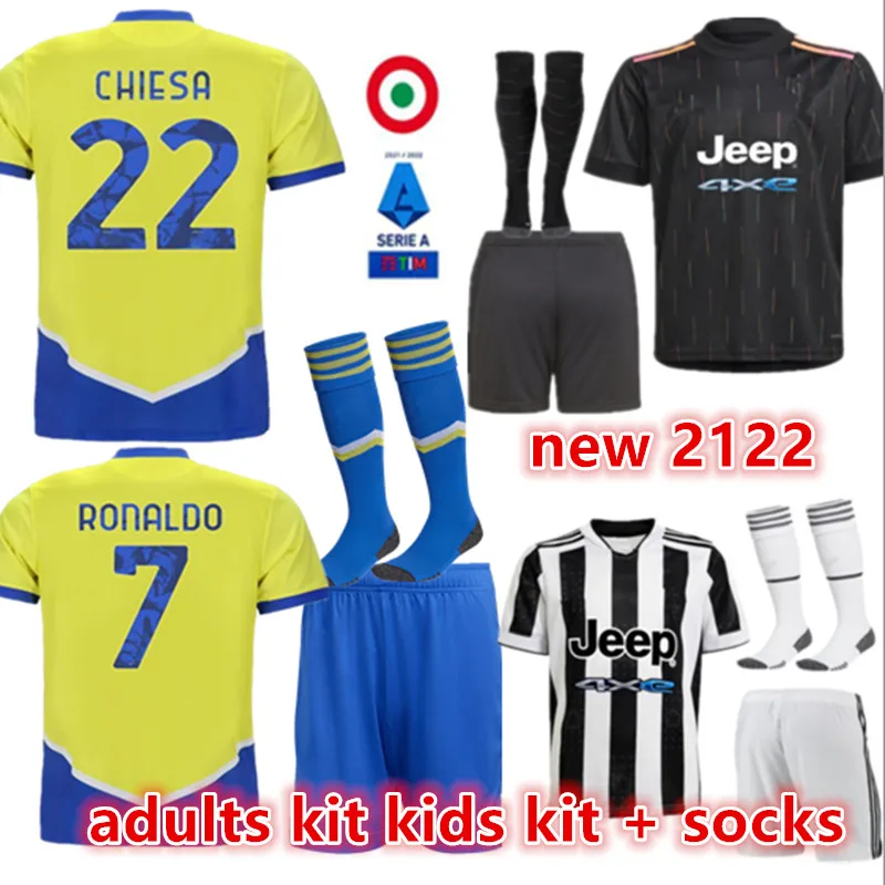 

football shirt new Home away 21-22 juve jersey RONALDO DYBALA CHIELLINI BONUCCI CHIESA Top Quality kids kit adults shirt jersey
