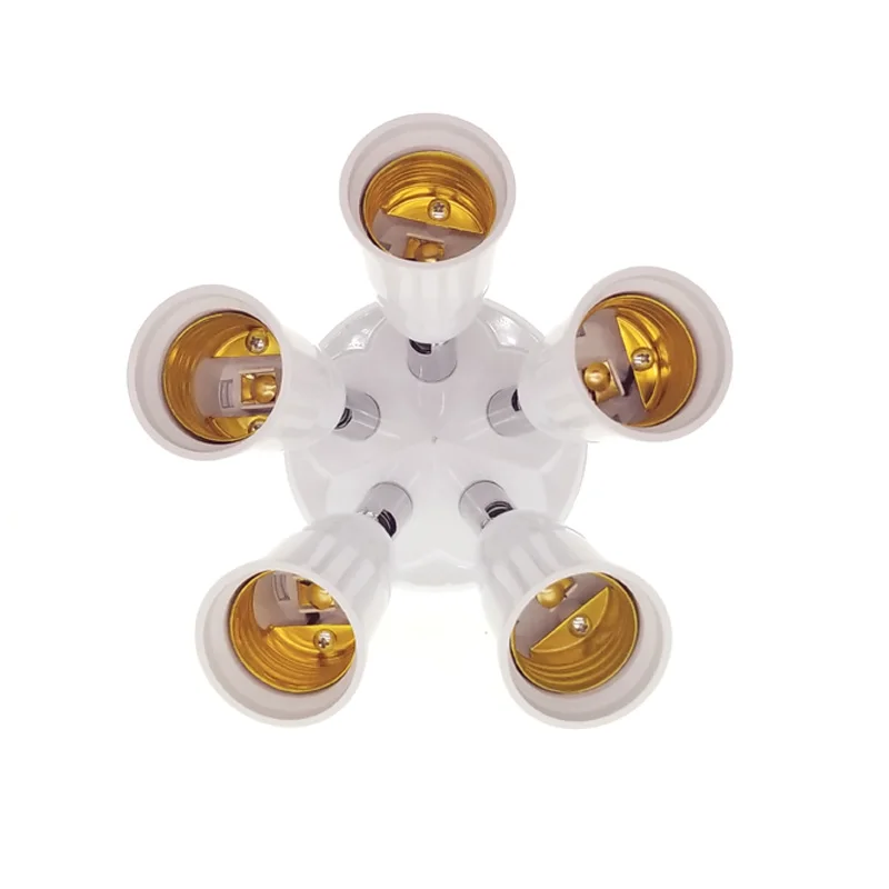 

E27 2/3/4/5 in 1 Socket Splitter Rotatable Lamp Base Adapter Converter Flexible Extended Adjustable Lamp holder for Lamp Bulbs