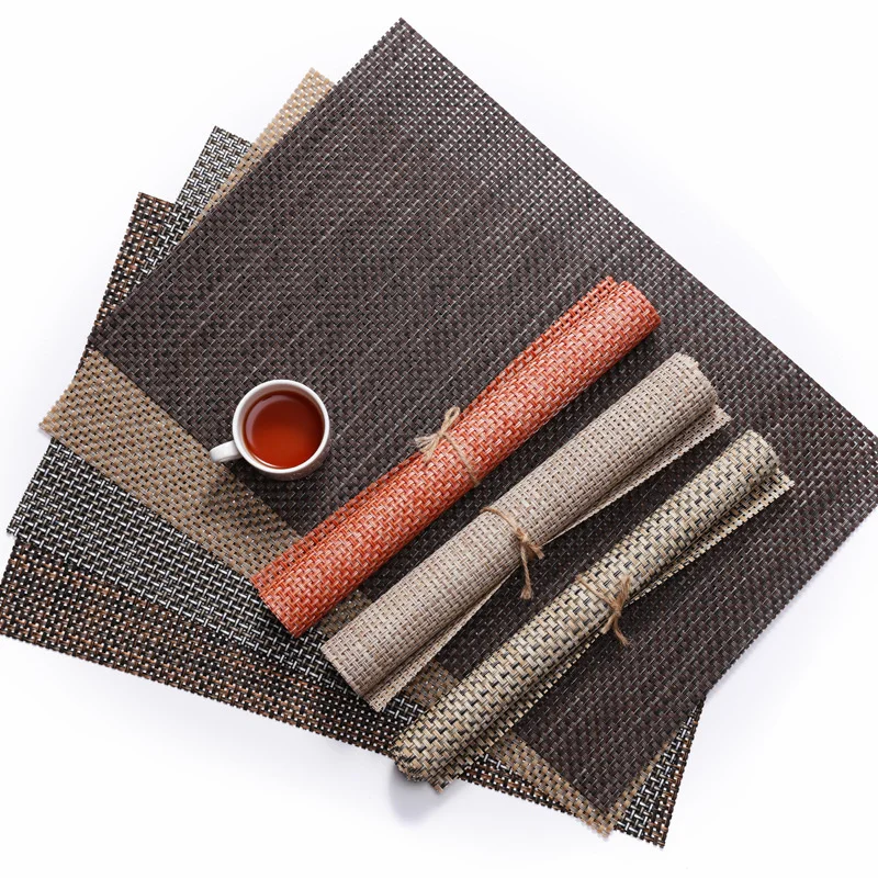 

Placemat 6 Pieces Pvc Washable Placemat Table Decoration Kitchen Accessories Non-Slip Placemat Anti-Scald Protection Table Top