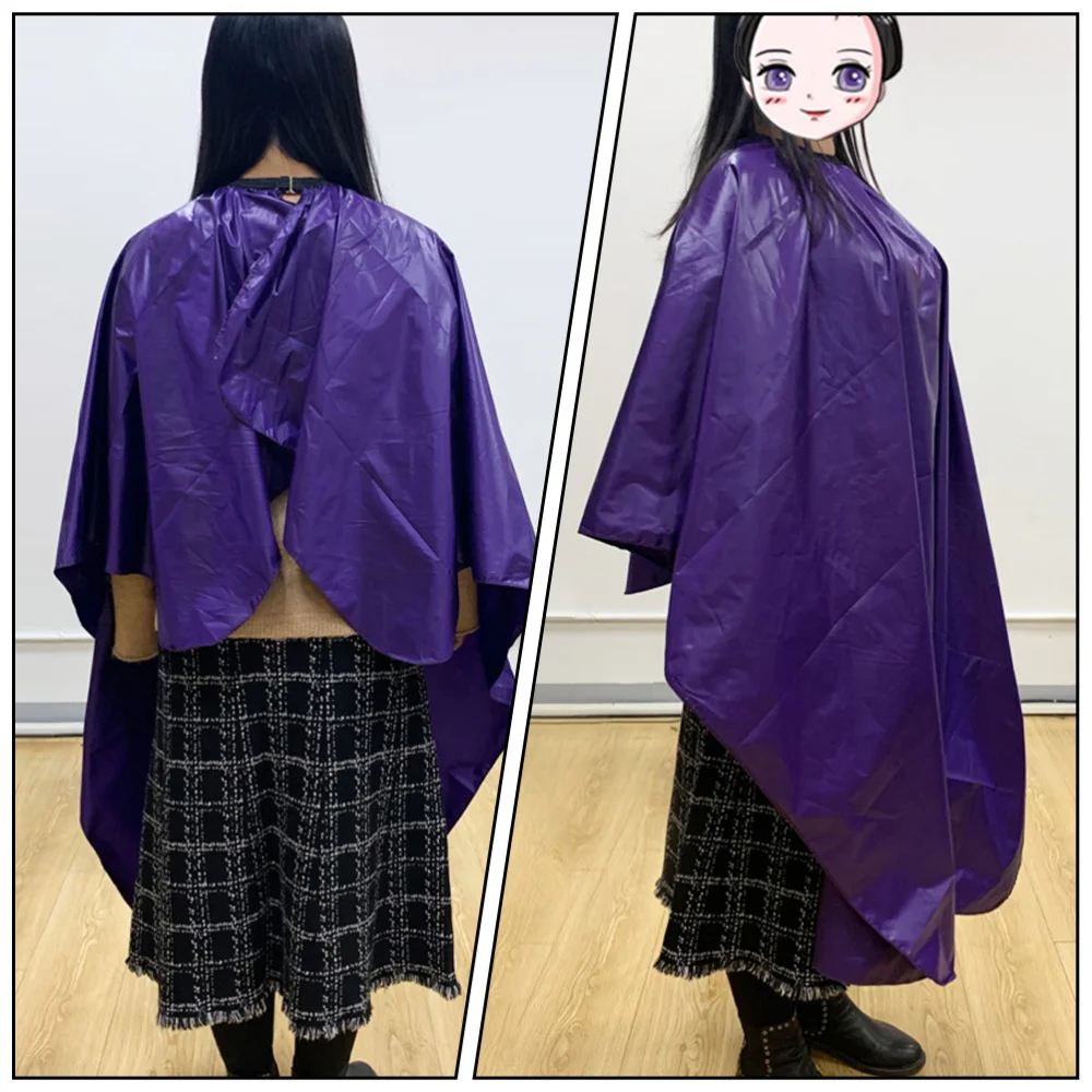 

1pc Waterproof Salon Apron Thickened Hairdressing Cape Haircut Cape (Purple)