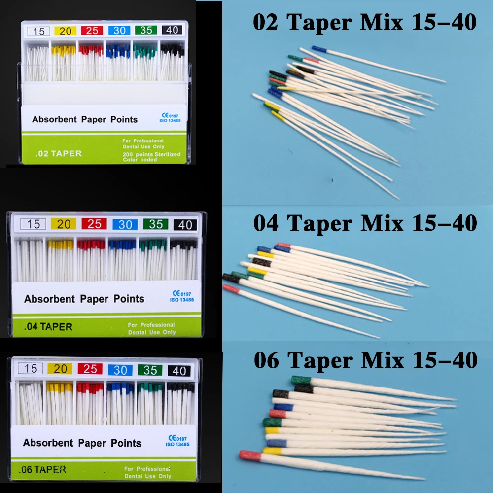 Абсорбирующие бумажные точки для Стоматологического использования