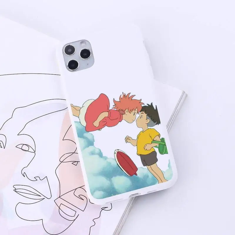 

Hayao Miyazaki anime ponyo luxury protective shell Phone Case Candy Color for iPhone 6 7 8 11 12 s mini pro X XS XR MAX Plus
