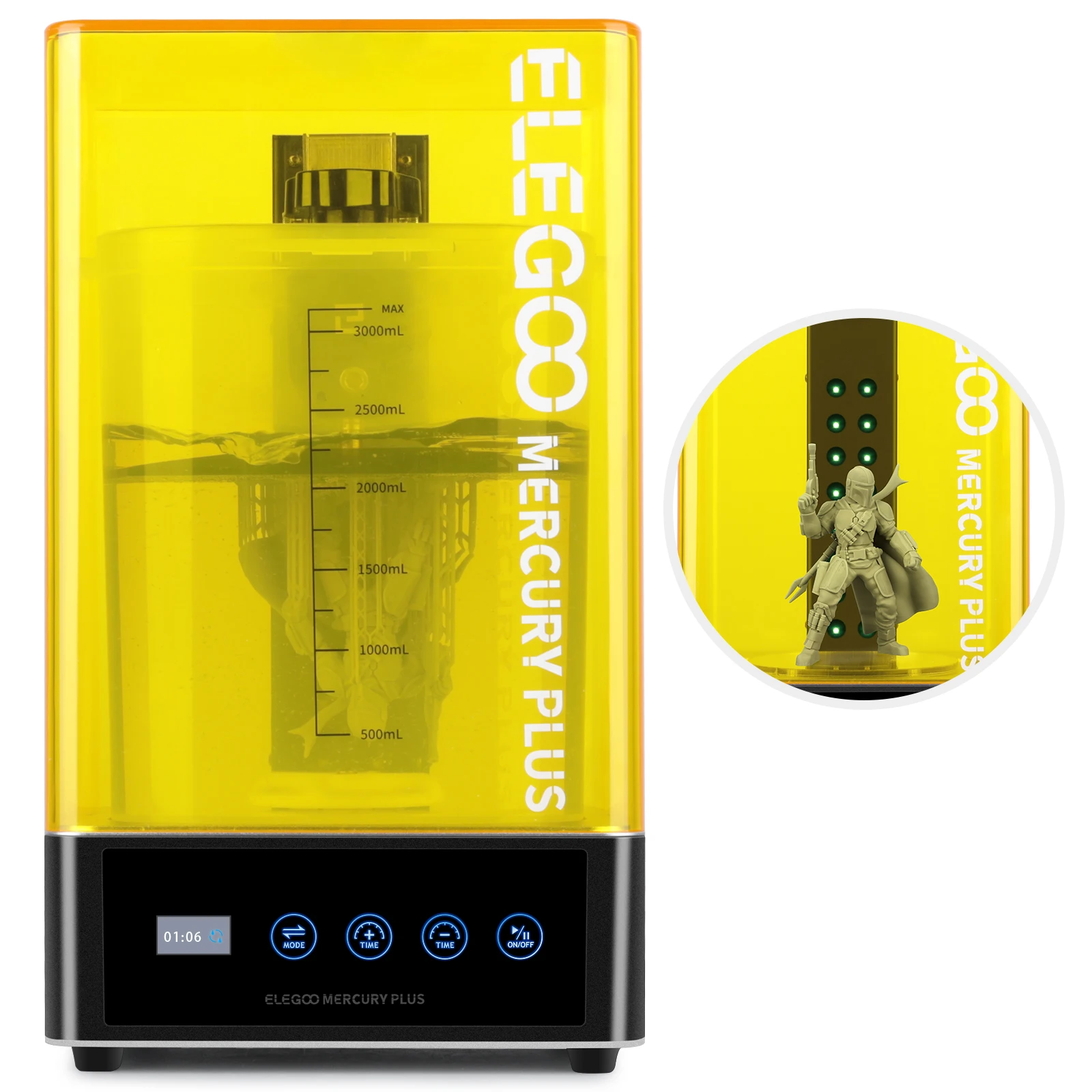 

ELEGOO Wash and Cure For Resin 3D Printer 3D Print Models Washing Curing 2 In 1 Machine For Impresora 3D LCD/SLA/DLP Printer