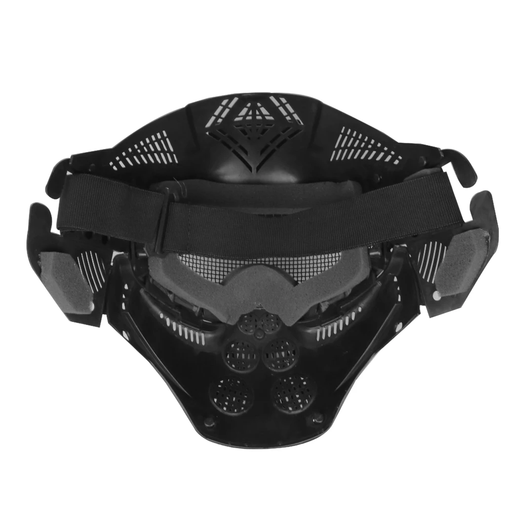 

New Paintball Mask, Adjustable CS Military Airsoft Tactical Gear Full Face Mask with Mesh Eye Protection for Shooting Hunting