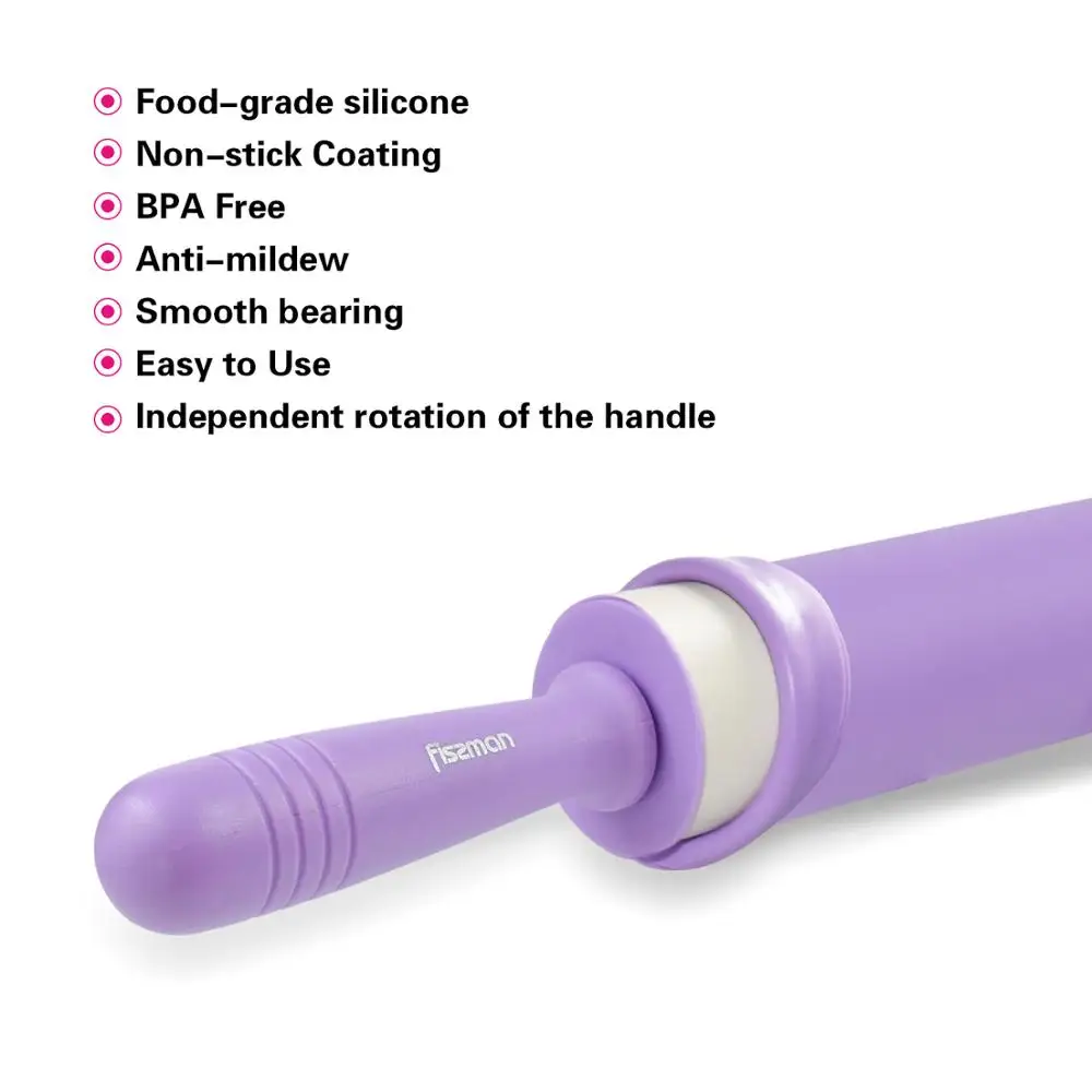 Fissman 47 см длинные антипригарные силиконовые штифты с пластиковой ручкой для