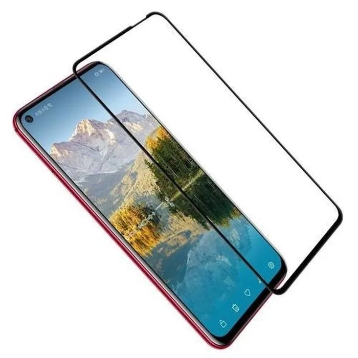 Защитное стекло &quotПолное покрытие&quot для Huawei Honor View 20 Черное Салфетки в комплекте