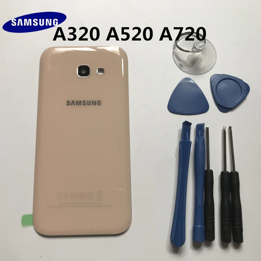 Оригинальная задняя панель Samsung Galaxy A3 A320 A5 A520 A7 A720 2017 стеклянная крышка задней