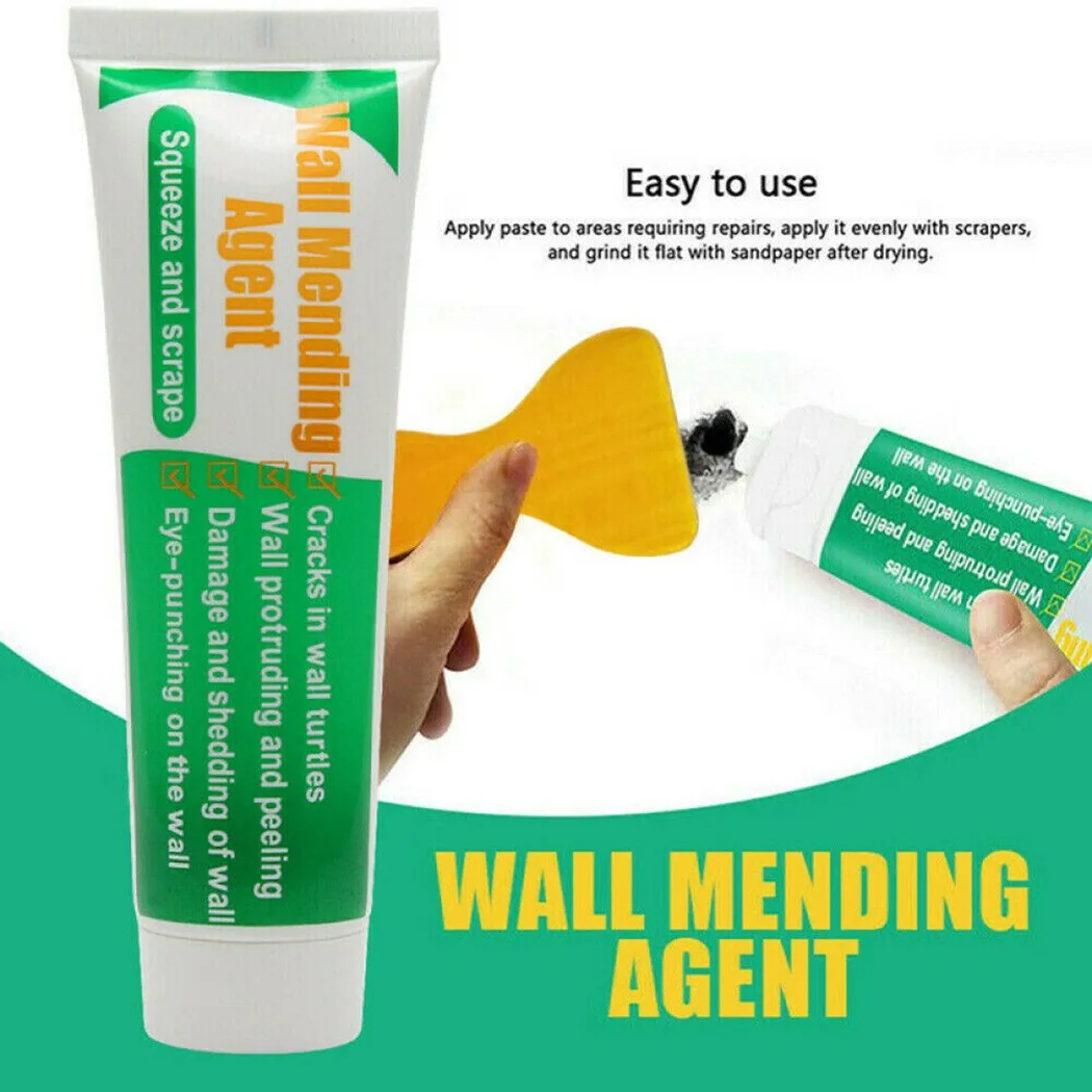 

Wall Mending Agent 20g/100g Safemend Wall Mending Agent With Scraper Wall Filler Gap Repair Paste Mouldproof Caulk Sealant