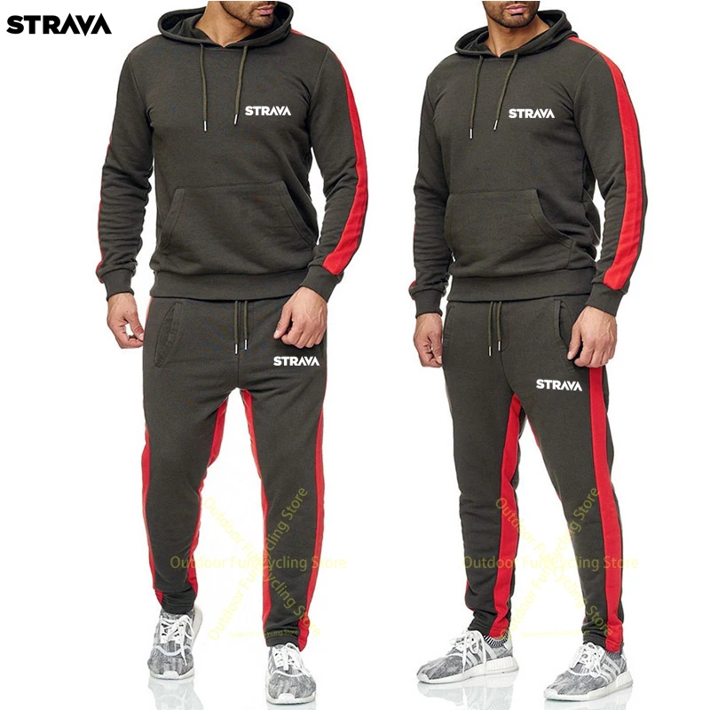 

Strava Spring Autumn Cycling Set Hooded Light Weight Windproof Cycling Clothes Casual Outdoor Sport Stretch Durablecycling Wear