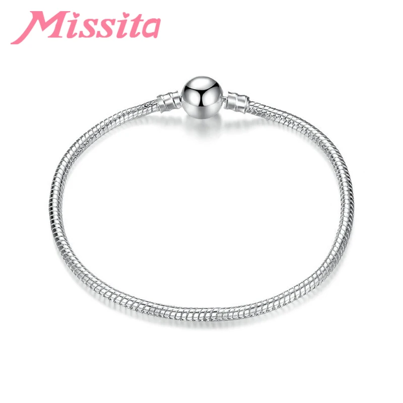 MISSITA одноцветное змея цепи Fit Пан браслет чармы DIY изготовления браслета бренд
