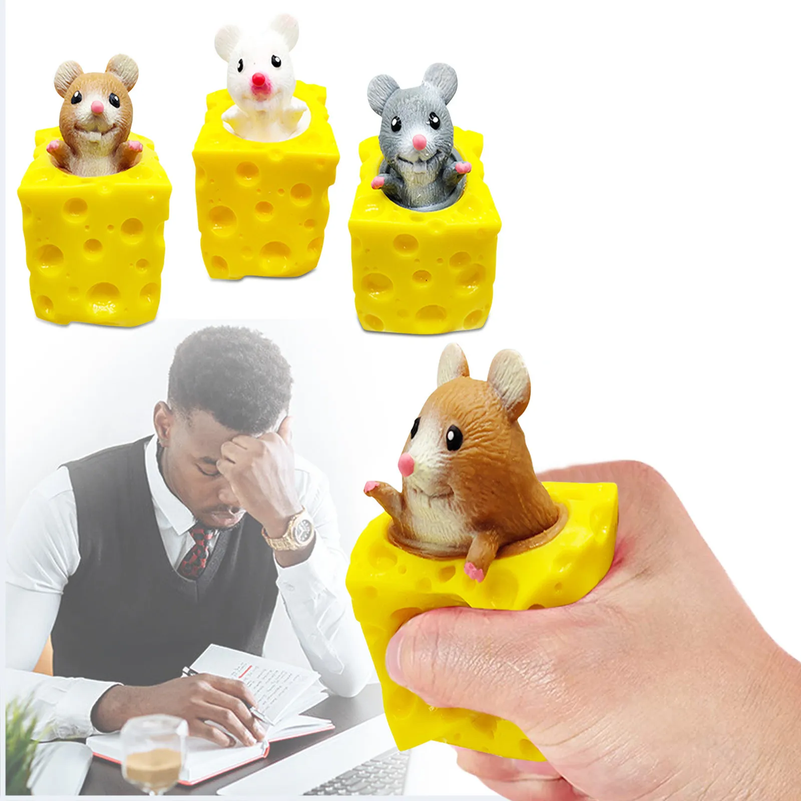Игрушка для снятия стресса в виде мыши и сыра | Игрушки хобби