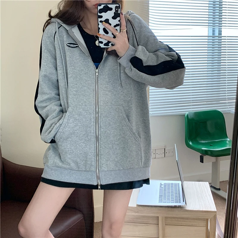 

Hooded Sweater Women's Autumn and Winter Fleece-Lined Thickened 2020 New Korean Style Loose Student All-Matching Fashionable