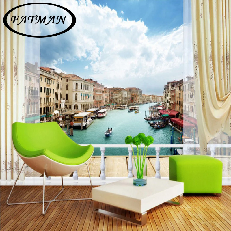 

Прямая поставка фото обои на заказ Венеция 3D пейзаж фон настенная Спальня украшение дома ресторан росписи