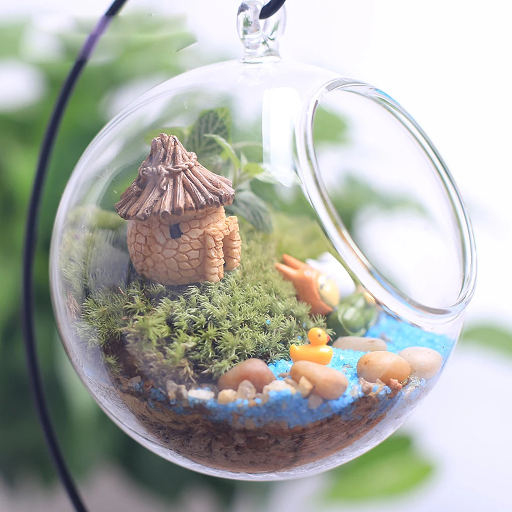 

1pc DIY Miniature Mini Fairy Cottage Landscape Decor Resin House Garden Ornament Home Decoration Cartoon Resin Craft