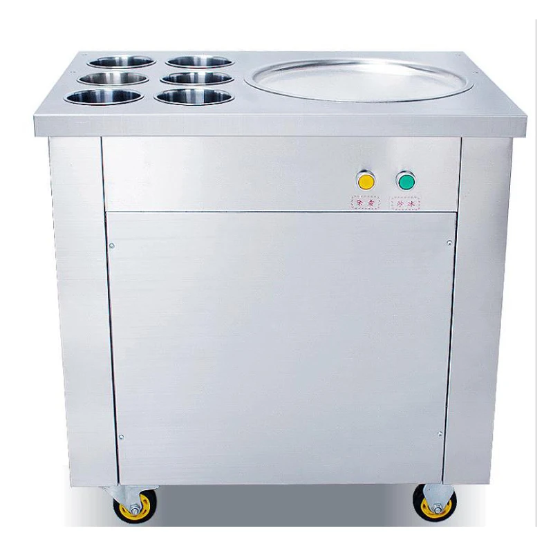 

Best selling fried ice cream machine ice cream roller single pan ice cream making machine by free shipping