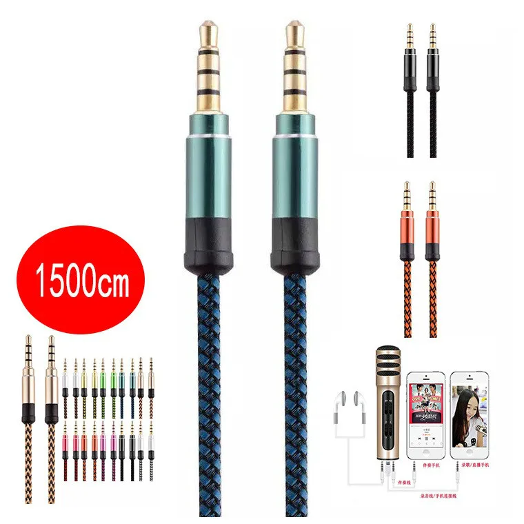 4 секции аудио кабель Мобильный телефон микрофон живая линия записи со звуковой