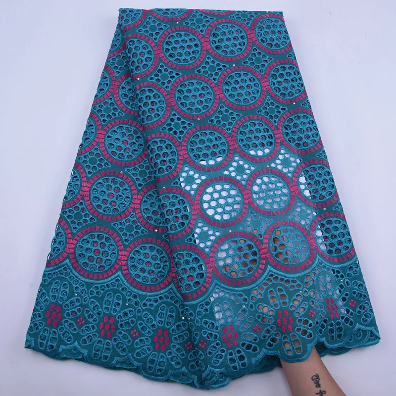 

Hot Sale High Quality African Cotton Lace Fabric With Stone Embroiderey Swiss Guipure Voile Lace In Switzerland For Party
