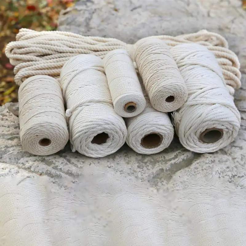 

Macrame Cord 1/2/3/4/5/6/mm Natural Cotton Twisted Macrame Rope String DIY Craft Knitting Making Plant Hangers Wall Hangings