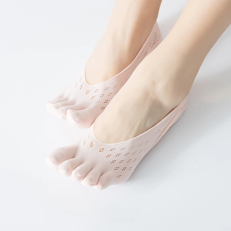 

Ultra Low Lining with Breathable Gel Pellet Five Fingers Toe Boat Socks for Girls Orthopedic Compression Toe Socks for Women