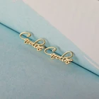 Милые серьги-гвоздики в виде шрифтов с персонализированным именем для женщин, ювелирные изделия для ушей для девушек, нержавеющая сталь, индивидуальная идентификация
