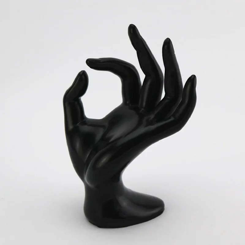 Женский манекен для наручных часов черный левый дисплей|mannequin hand|woman mannequingloves