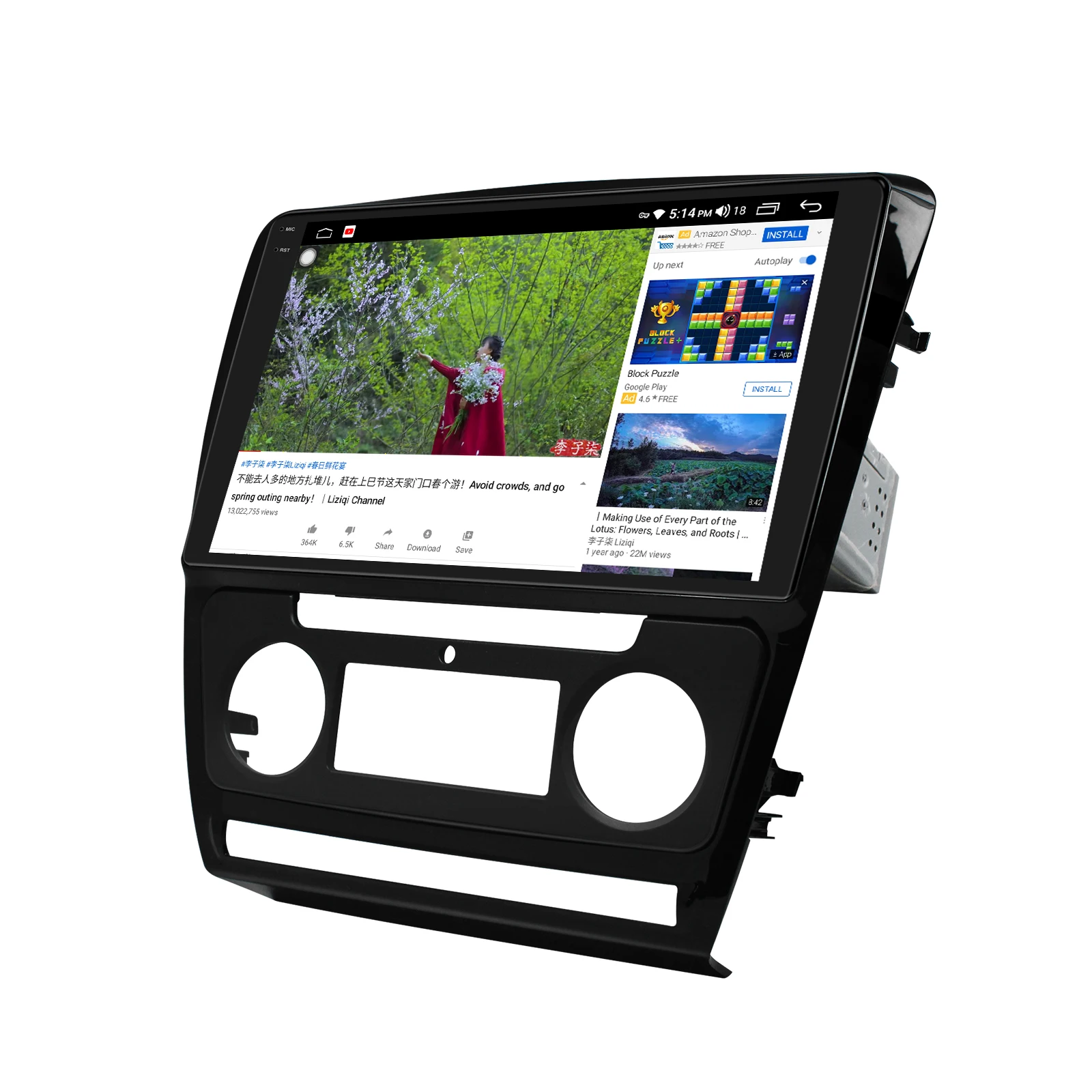 저렴한 10.1 인치 무선 카플레이 자동차 멀티미디어 플레이어, 라디오 테이프 레코더 1 Din 오토라디오 안드로이드 블루투스 스코다 옥타비아 2009-2013