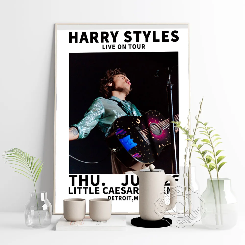 

Harry Styles World Live On Tour Art Poster, Pop Music Singer Harry Styles Live Performance Prints, Fans Collection Wall Picture
