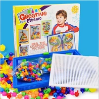 children diy creative splicing toys 296 pcs building block mushroom nail colorful granule plastic for kids gift