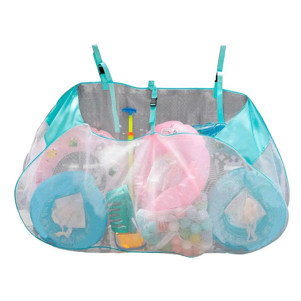 

Swimming Pool Storage bag Pool Fence Organizer Net outdoor Large Capacity Swimming Ring/Ball/toy Storage bag mesh Organizer
