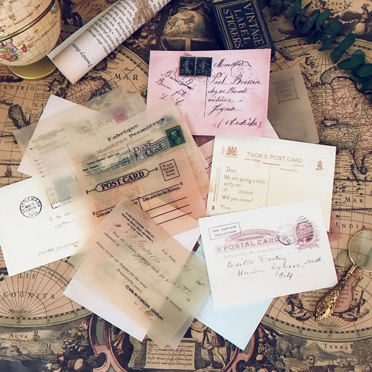 16 наклеек в винтажном стиле с надписью Old Mail сделай сам альбом для скрапбукинга