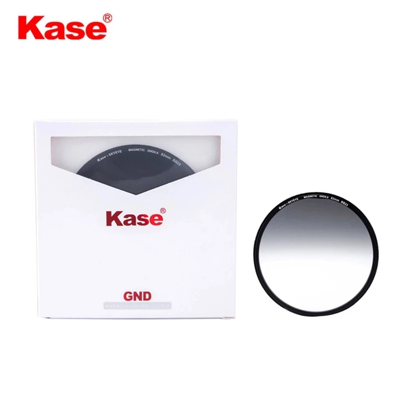 

Kase Skyeye 67mm 72mm 77mm 82mm Magnetic GND8 3-Stop Soft Graduated Neutral Density GND0.9 Filter With Front Filter Threads