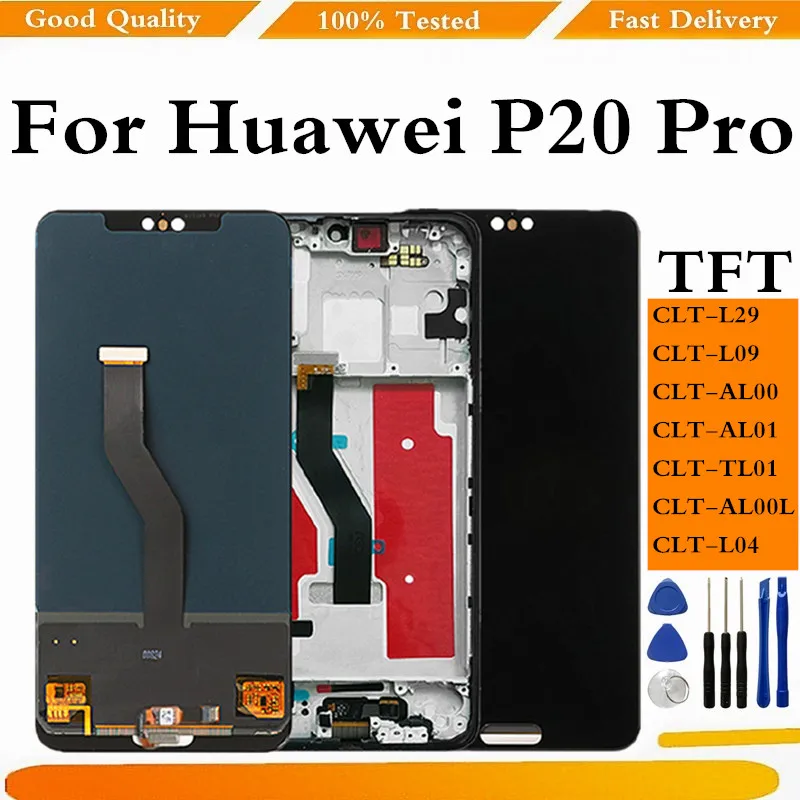 LCD For Huawei P20 Pro Display Touch Screen Digitizer Assembly Replace+Frame Plus CLT-AL01 L29 L09 | Мобильные телефоны и