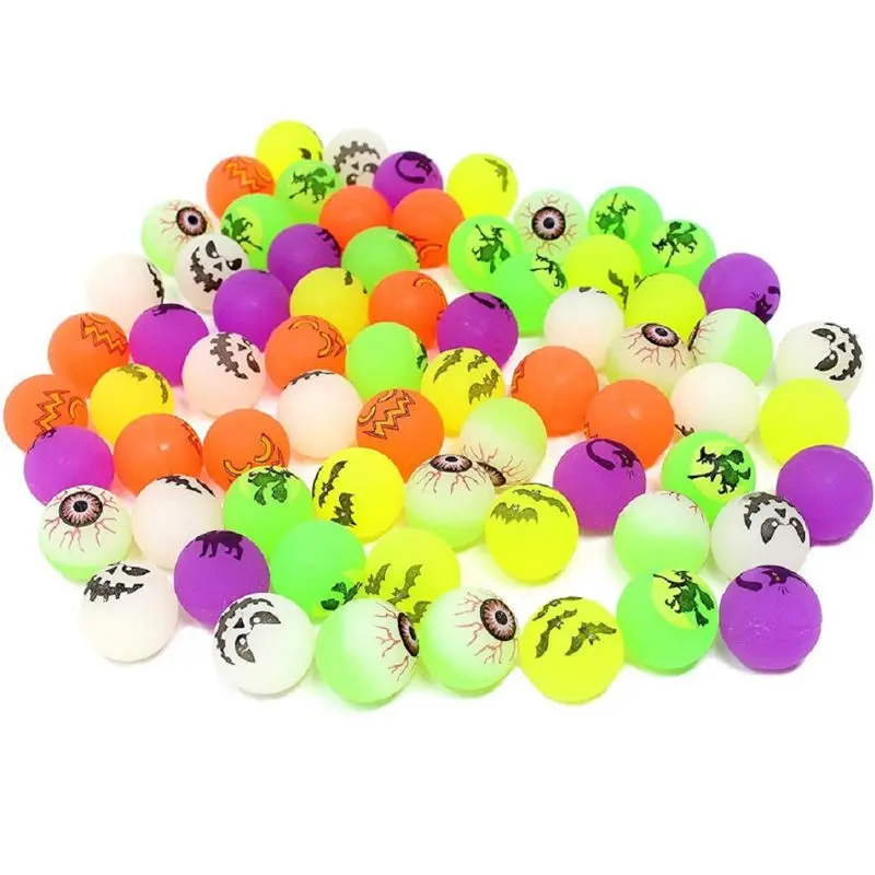 

72Pc Halloween Theme Glow in The Dark Bouncing Balls Halloween Bouncy Party Favor Supplies Trick or Treating Goodie Toys