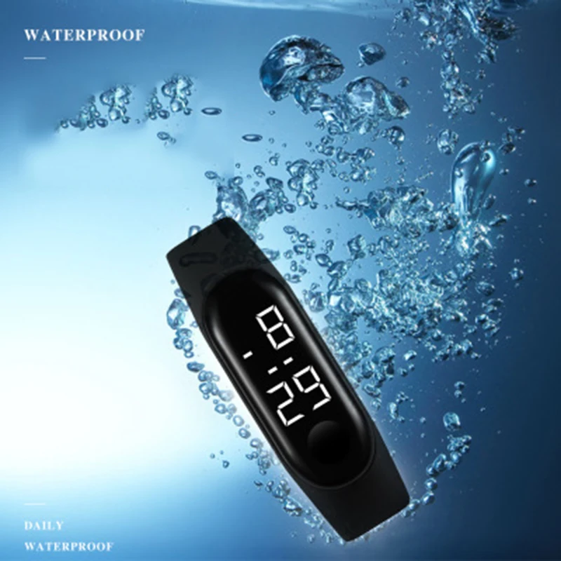 Часы детские спортивные с силиконовым ремешком светодиодные цифровые