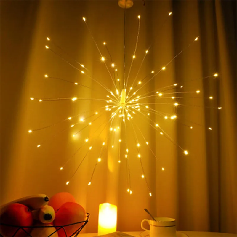 

120/150/180/200Leds Twinkle Starburst Firework String Lights For Holiday Festival Christmas Outdoor Indoor Decoration Lights