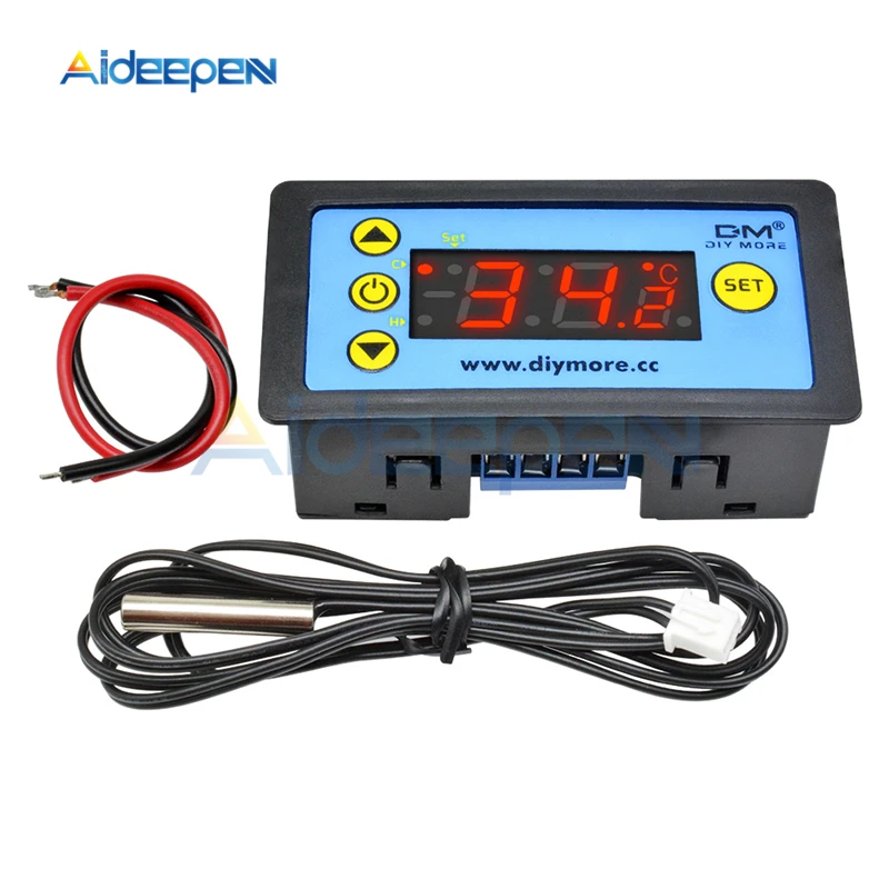 DC 12 V/24 V AC 110-220V W3231 светодиодный одинарный/двойной Дисплей цифровой Температура Управление; термостат Управление с NTC Сенсор зонд