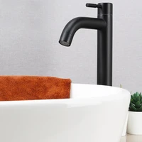304 stainless steel black single handle cold faucet counter deck mounted basin faucet with filter for bathroom kithchen