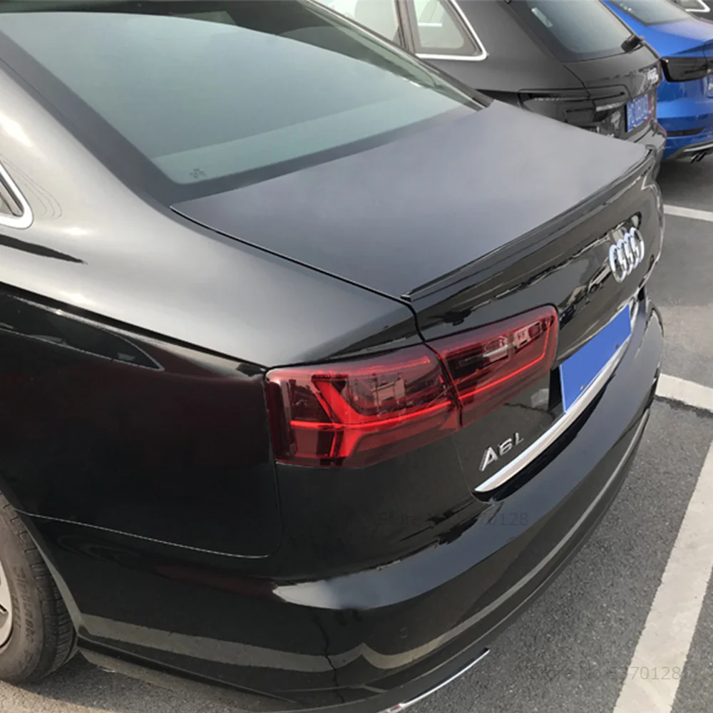 Для Audi A6 C7 черный спойлер 2011 2012 2013 высокое качество, поступления г. ABS пластмассовый задний багажник крыла спойлер автомобиля аксессуары