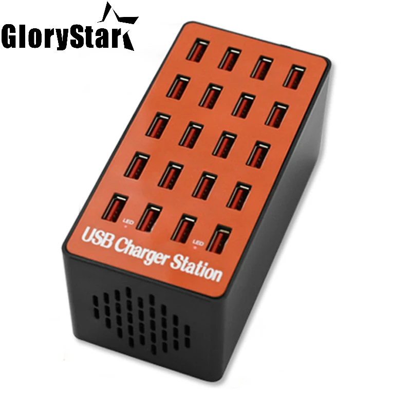 

EU/US/UK 20 Ports Charging Station 90W 5V USB Charger with LED Universal for IPhone X 7 6 6s Plus Mobile Phone Devices