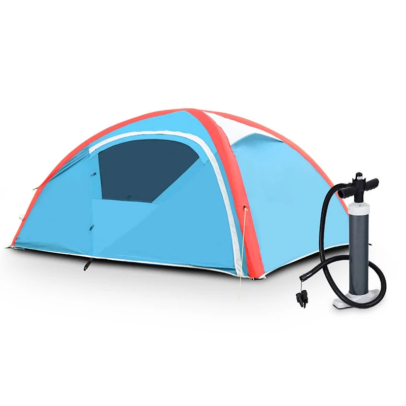 

GOPLUS Portable Inflatable Camping Tent Windproof tent 3 person 4 Season Camping tent 190T Polyester with PU Coating for fishing