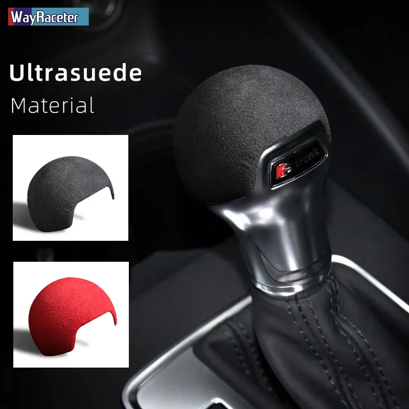

Ultrasuede Top Suede Car Wrapping ABS Gear Shift Knob Cover Sticker For Audi TT TTS MK3 8S A3 8V S3 Q2 SQ2 Accessories